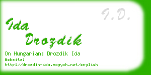 ida drozdik business card